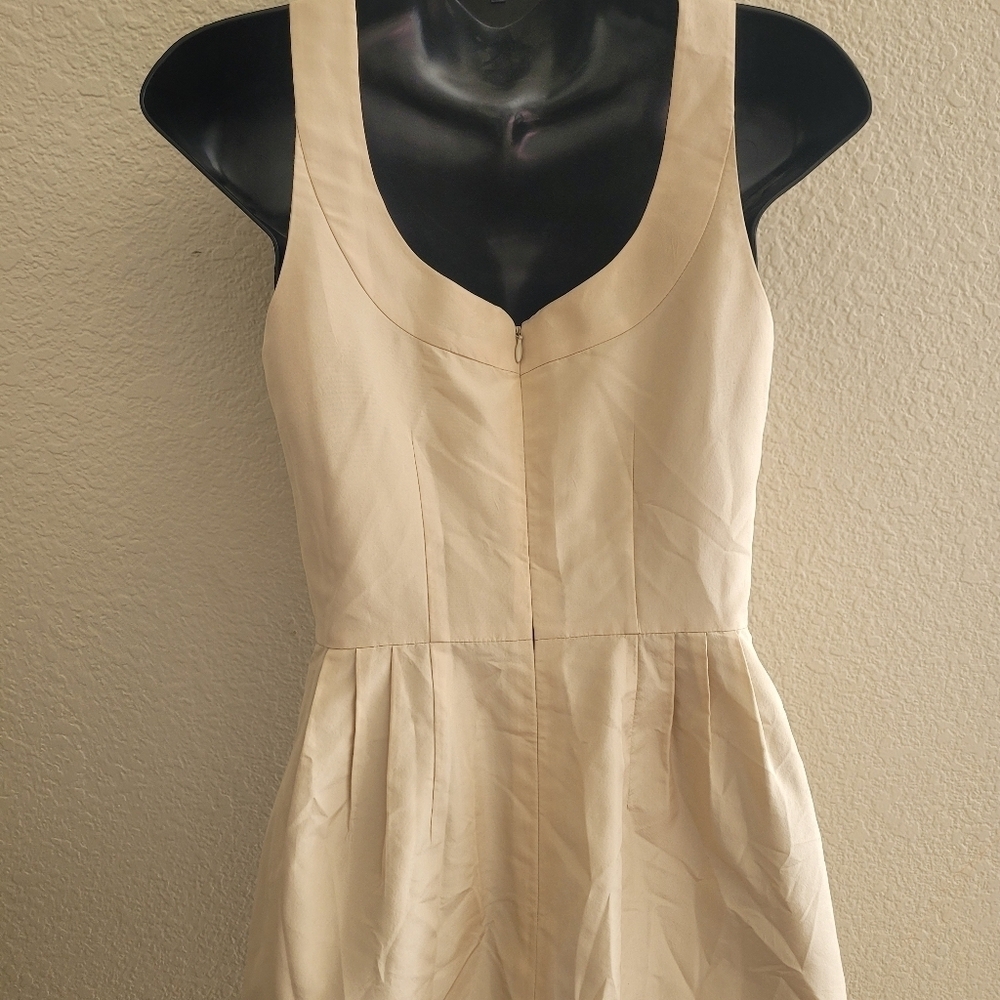 J Crew Lexie Faille Silk Cream Dress size 0 - Picture 6 of 8